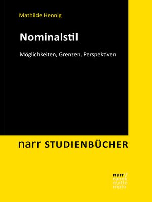 cover image of Nominalstil
